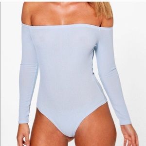 White off the shoulder bodysuit